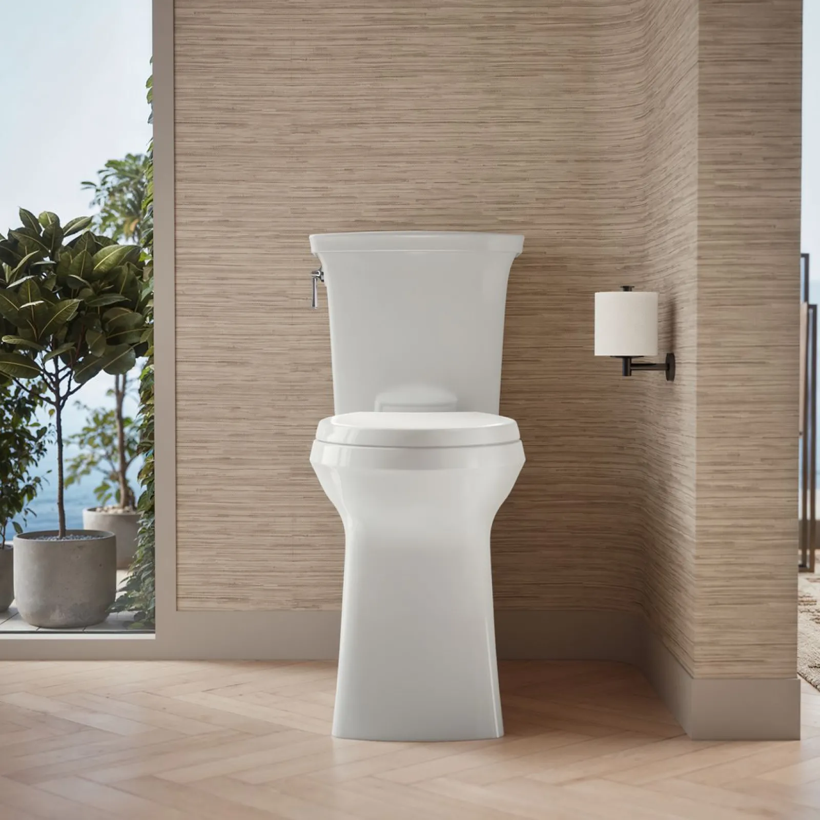Tall ContinuousClean two-piece elongated toilet with skirted trapway, 1.28 gpf^Kohler Sale