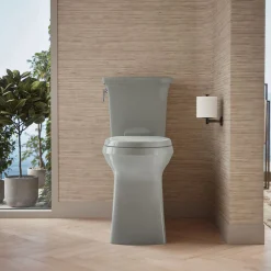 Tall ContinuousClean two-piece elongated toilet with skirted trapway, 1.28 gpf^Kohler Sale