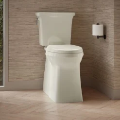 Tall ContinuousClean two-piece elongated toilet with skirted trapway, 1.28 gpf^Kohler Sale