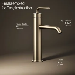 Tall single-handle bathroom sink faucet with Lever handle, 1.2 gpm^Kohler Clearance