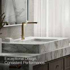 Tall single-handle bathroom sink faucet with Cylindrical handle, 1.2 gpm^Kohler Discount