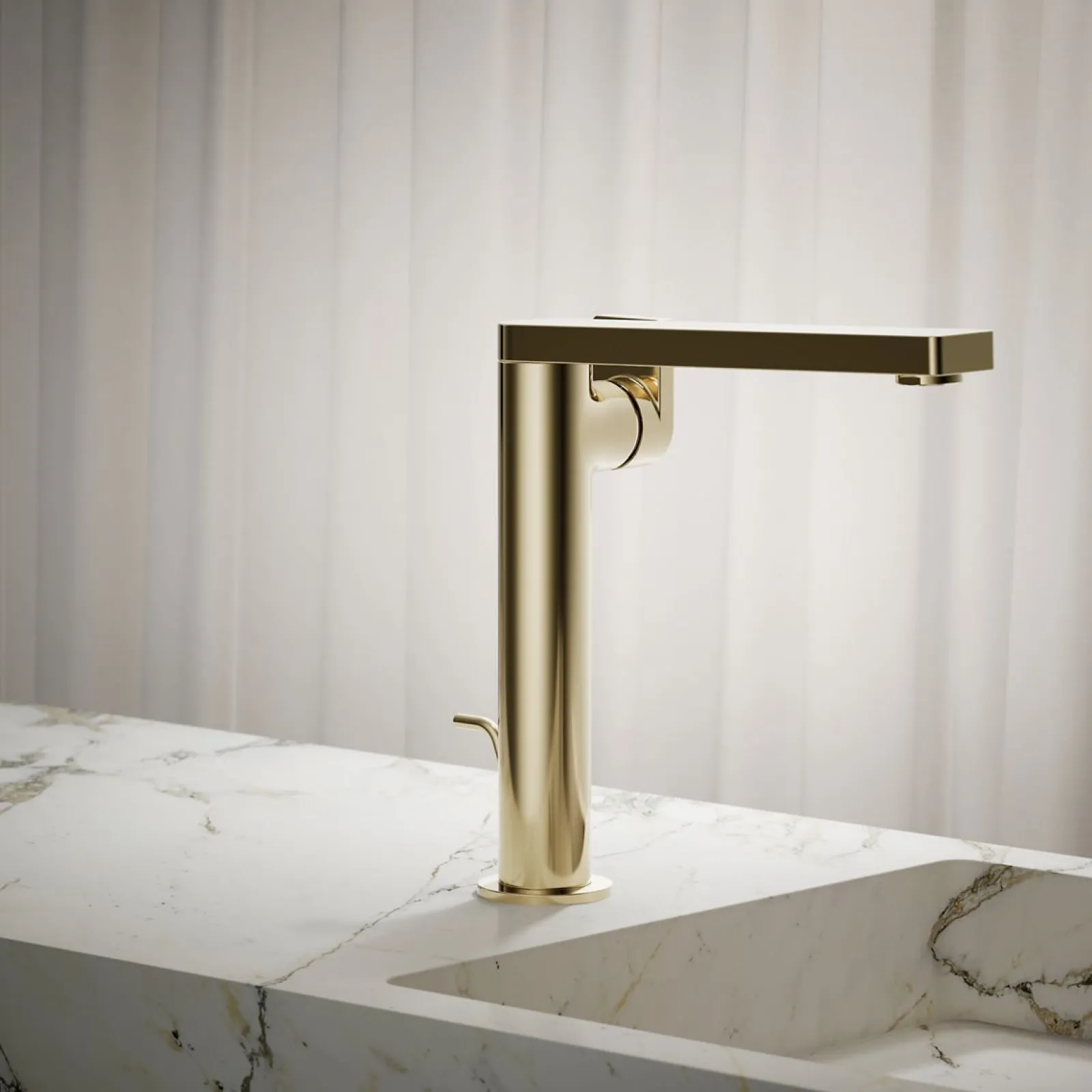 Tall single-handle bathroom sink faucet with Lever handle, 1.2 gpm^Kohler