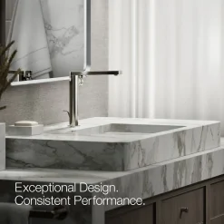 Tall single-handle bathroom sink faucet with Lever handle, 1.2 gpm^Kohler