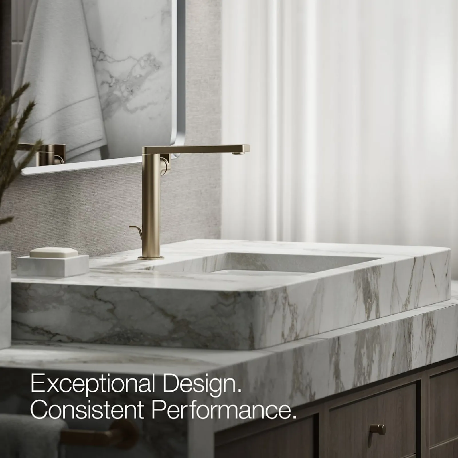 Tall single-handle bathroom sink faucet with Lever handle, 1.2 gpm^Kohler