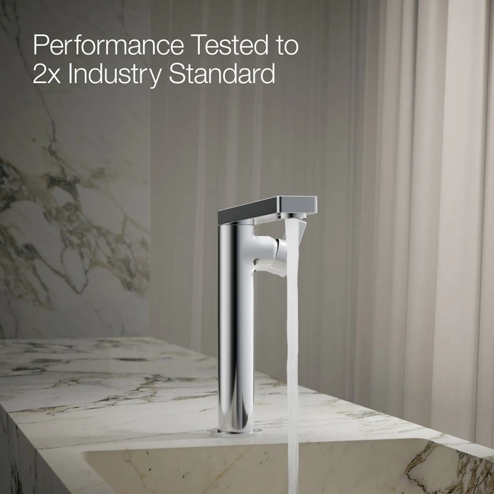 Tall single-handle bathroom sink faucet with Lever handle, 1.2 gpm^Kohler