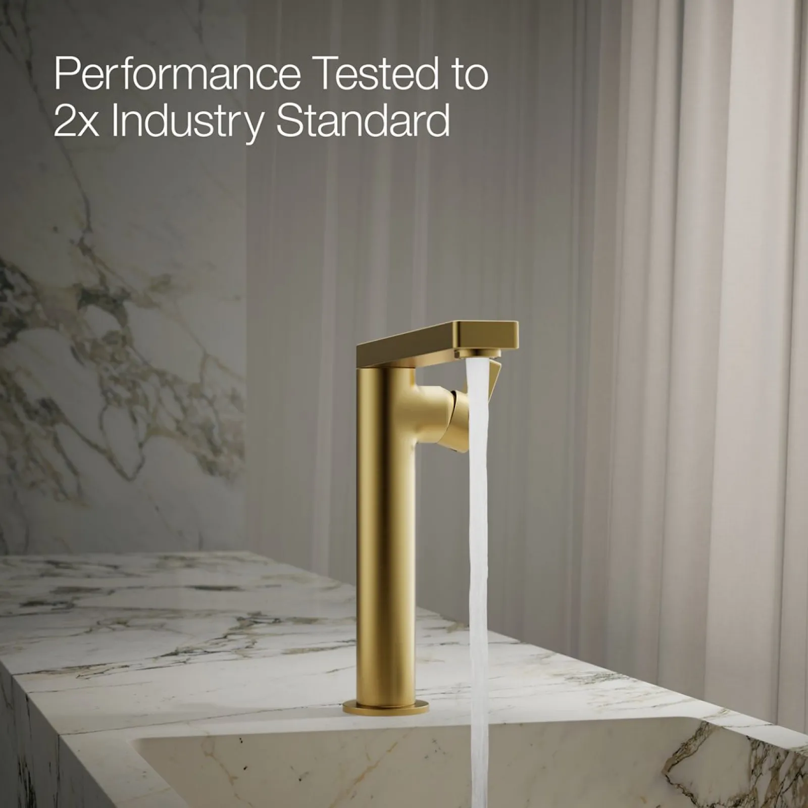 Tall single-handle bathroom sink faucet with Lever handle, 1.2 gpm^Kohler