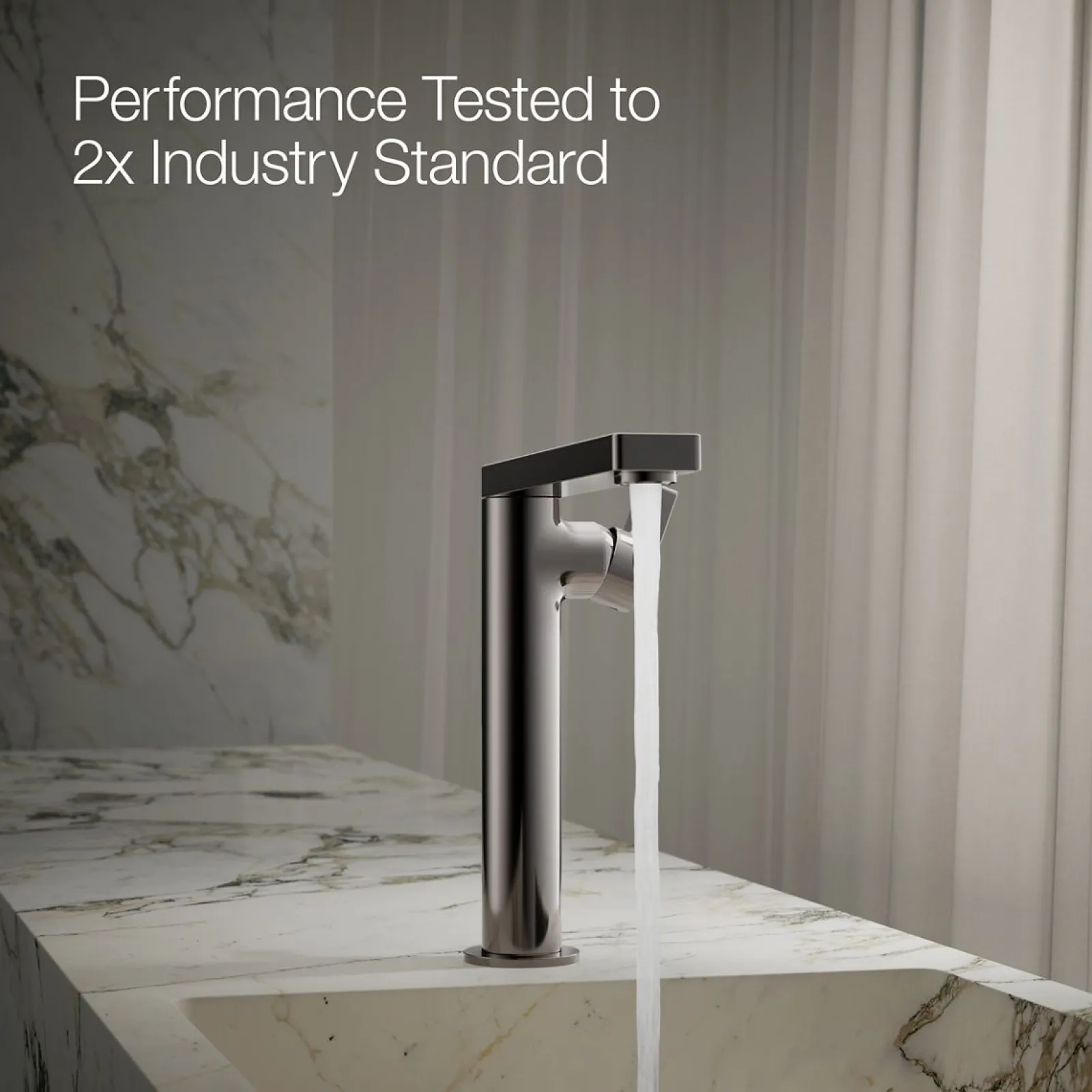 Tall single-handle bathroom sink faucet with Lever handle, 1.2 gpm^Kohler