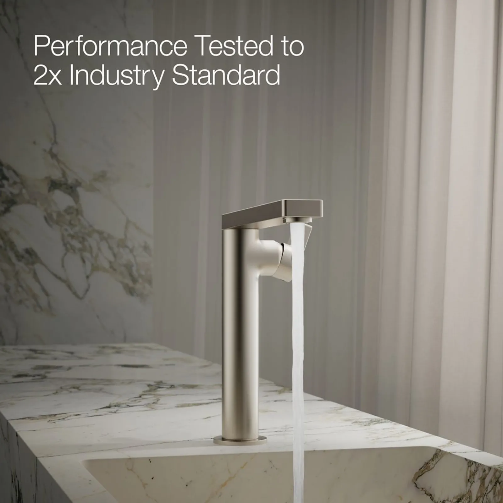 Tall single-handle bathroom sink faucet with Lever handle, 1.2 gpm^Kohler