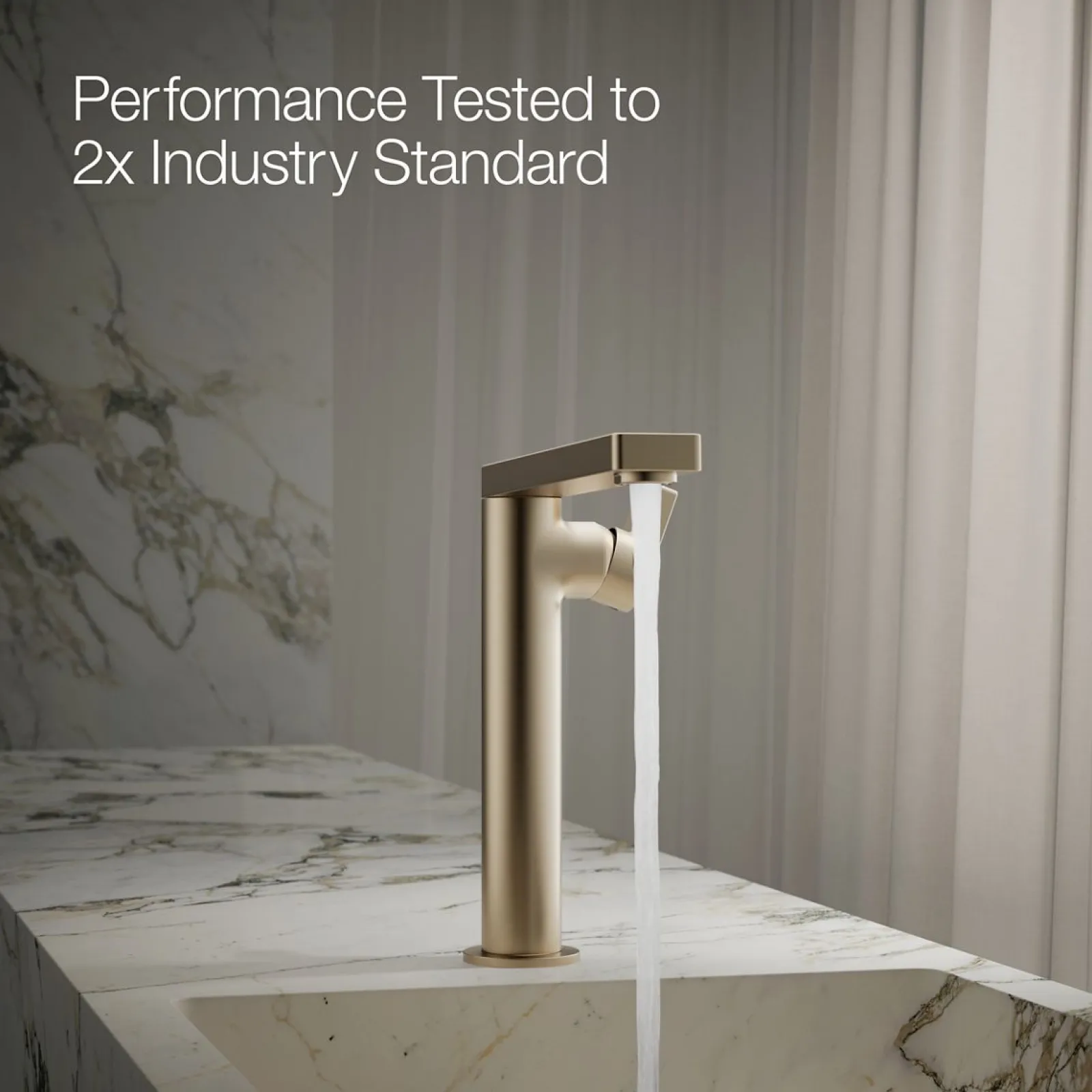 Tall single-handle bathroom sink faucet with Lever handle, 1.2 gpm^Kohler
