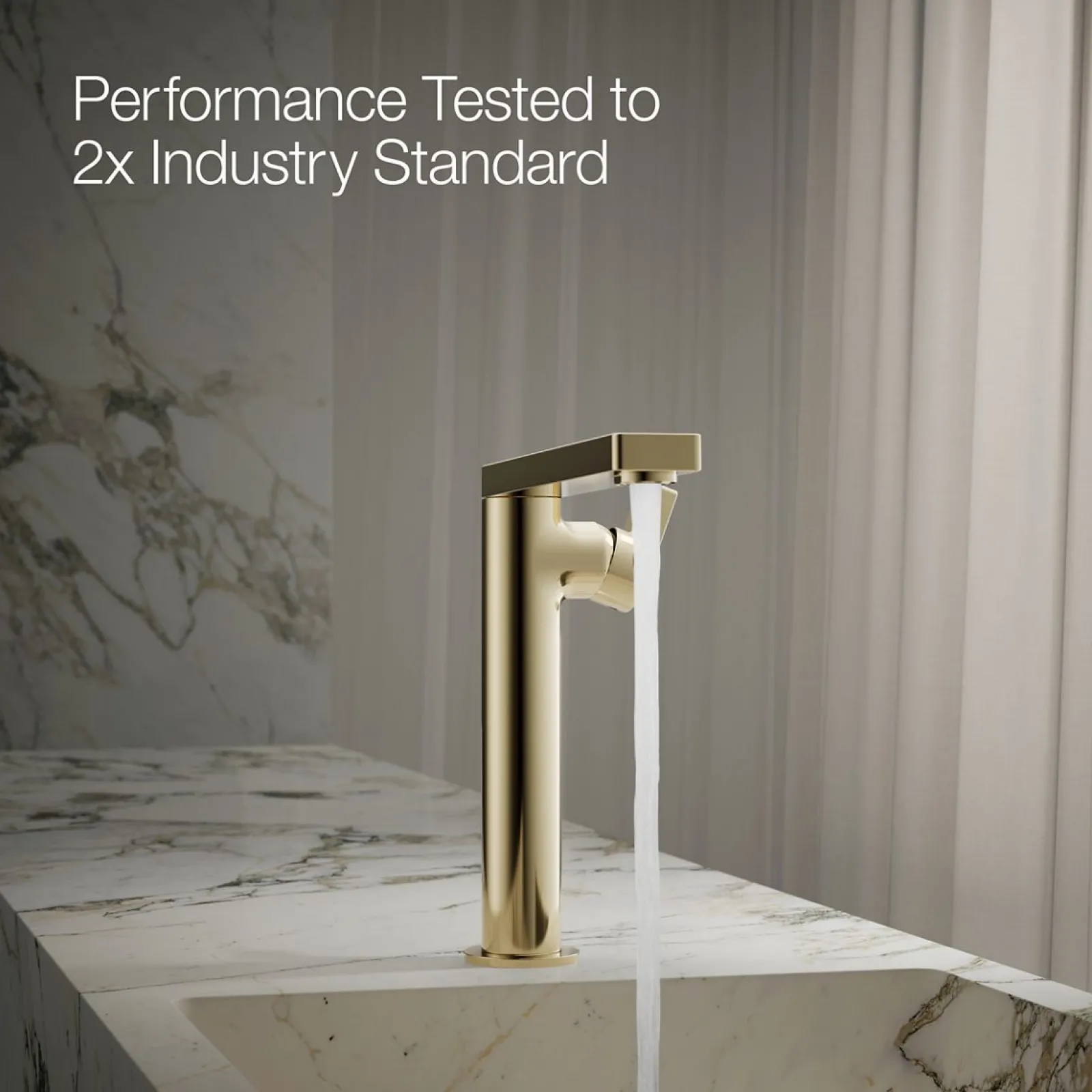 Tall single-handle bathroom sink faucet with Lever handle, 1.2 gpm^Kohler