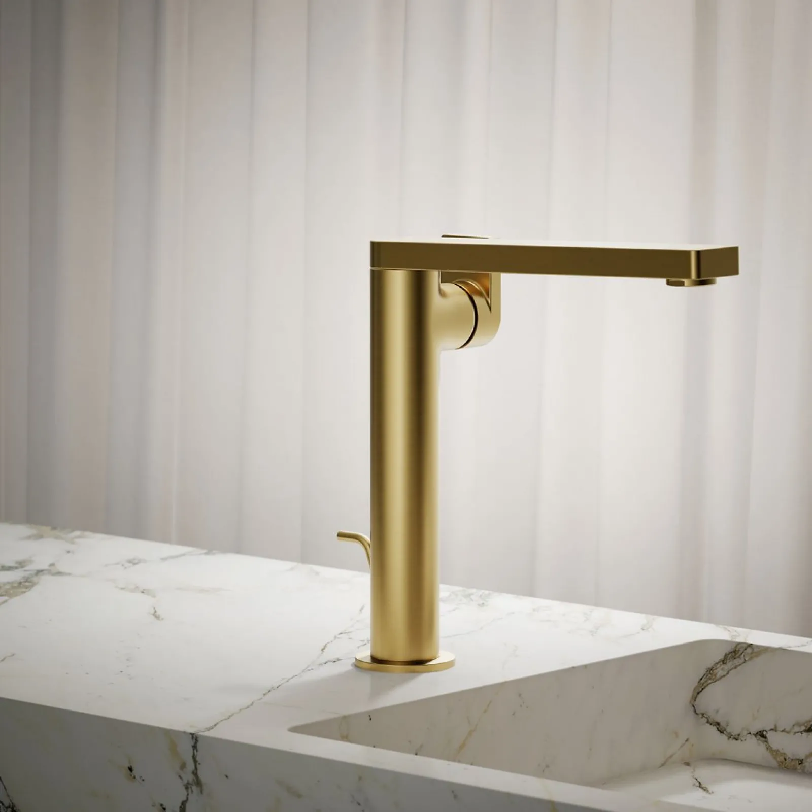 Tall single-handle bathroom sink faucet with Lever handle, 1.2 gpm^Kohler