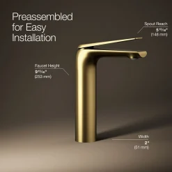 Tall single-handle bathroom sink faucet, 1.2 gpm^Kohler New