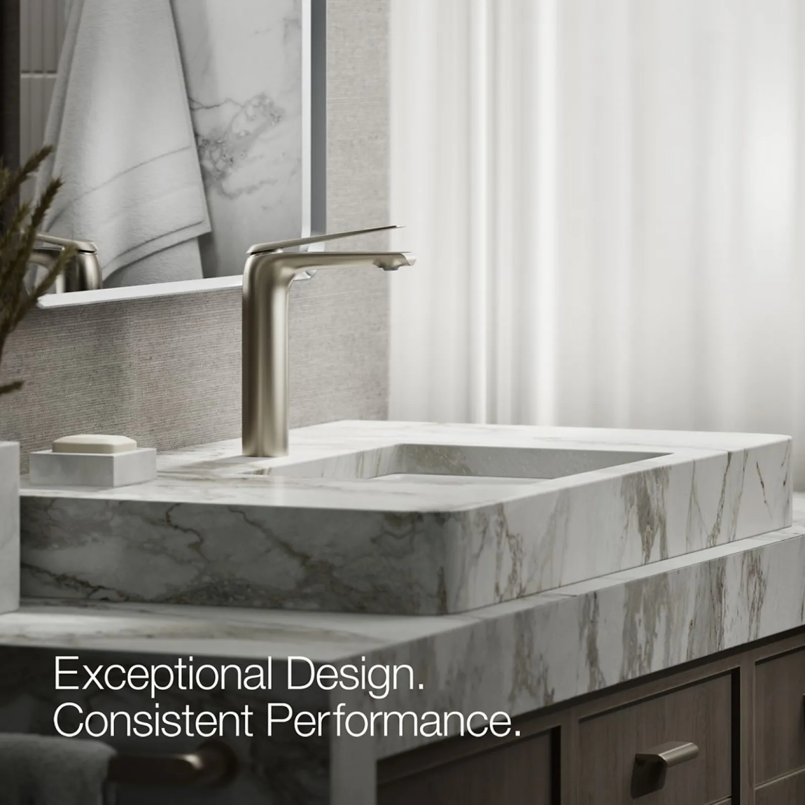 Tall single-handle bathroom sink faucet, 1.2 gpm^Kohler New