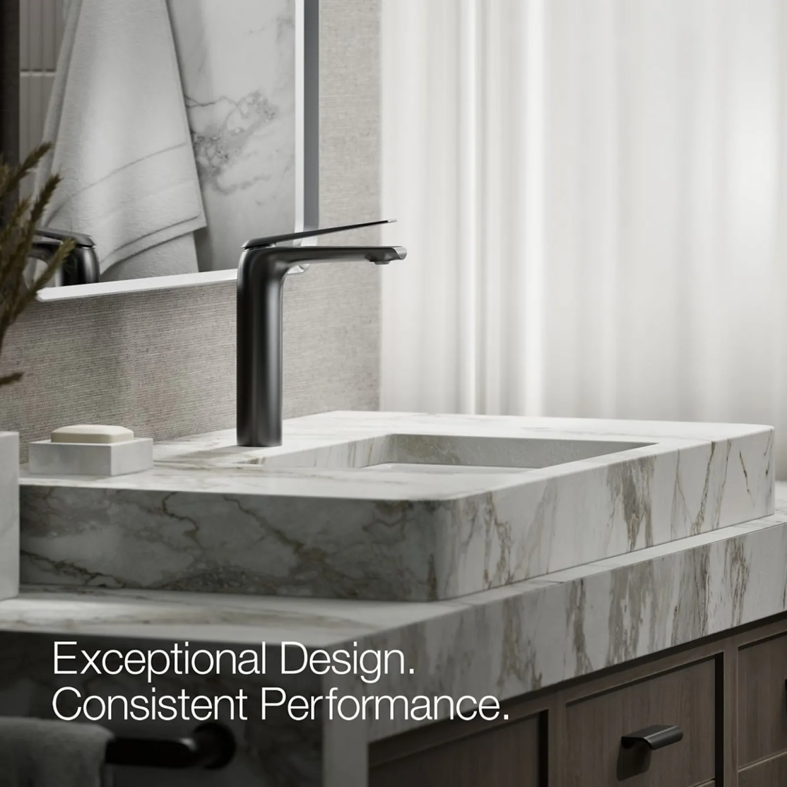 Tall single-handle bathroom sink faucet, 1.2 gpm^Kohler New
