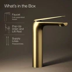 Tall single-handle bathroom sink faucet, 1.2 gpm^Kohler New