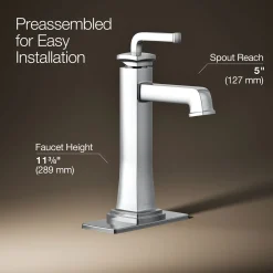 Tall single-handle bathroom sink faucet, 1.2 gpm^Kohler Hot