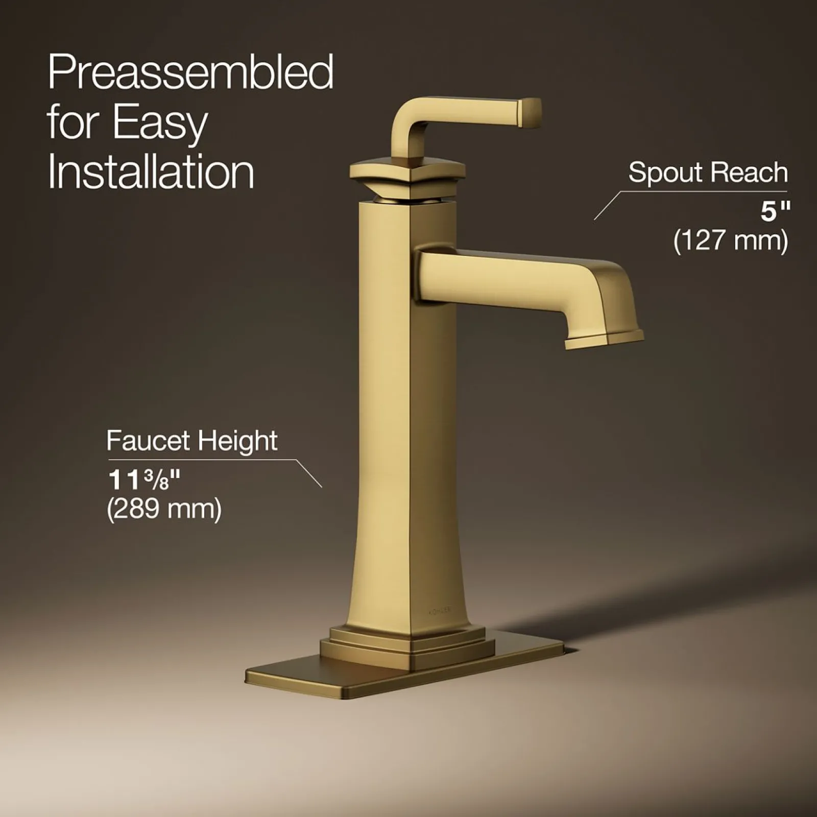 Tall single-handle bathroom sink faucet, 1.2 gpm^Kohler Hot