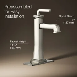 Tall single-handle bathroom sink faucet, 1.2 gpm^Kohler Hot