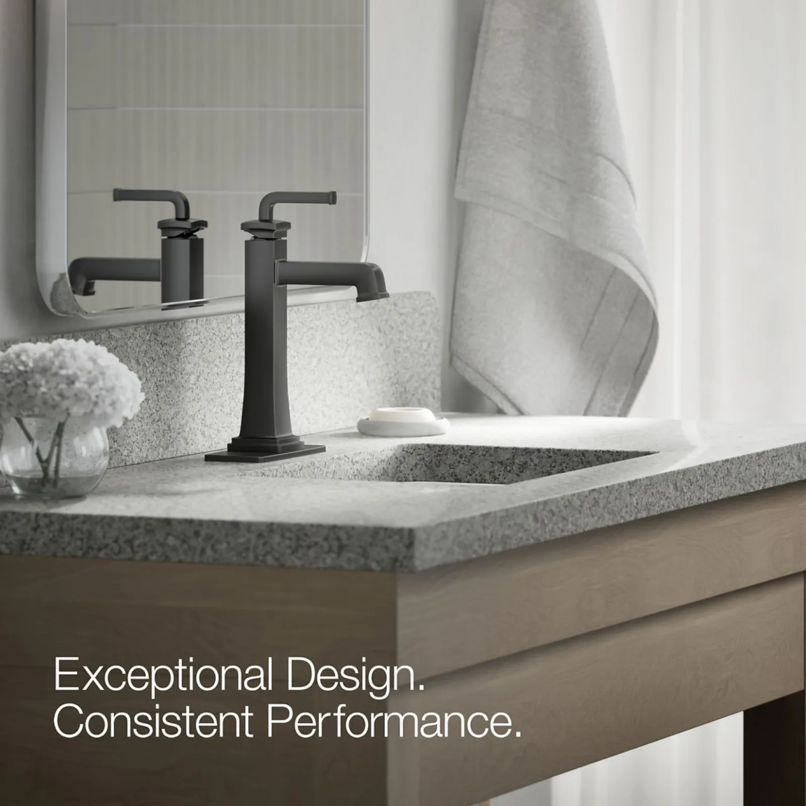 Tall single-handle bathroom sink faucet, 1.2 gpm^Kohler Hot