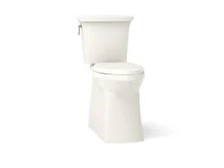 Tall two-piece elongated toilet with skirted trapway, 1.28 gpf^Kohler Hot