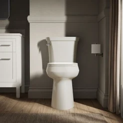 Tall two-piece round-front toilet, 1.28 gpf^Kohler