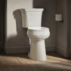 Tall two-piece round-front toilet, 1.28 gpf^Kohler