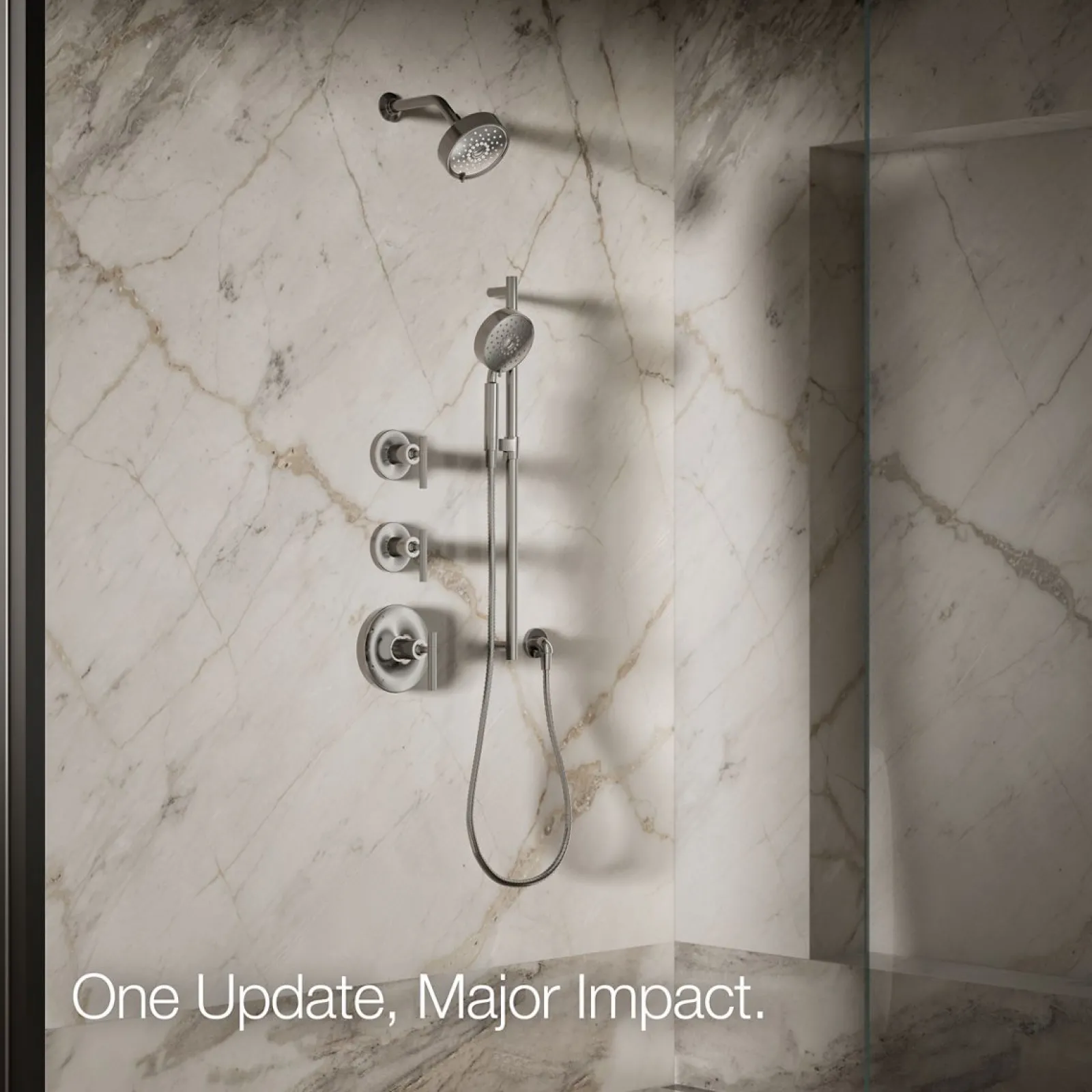 Three-function showerhead, 1.75 gpm^Kohler Outlet