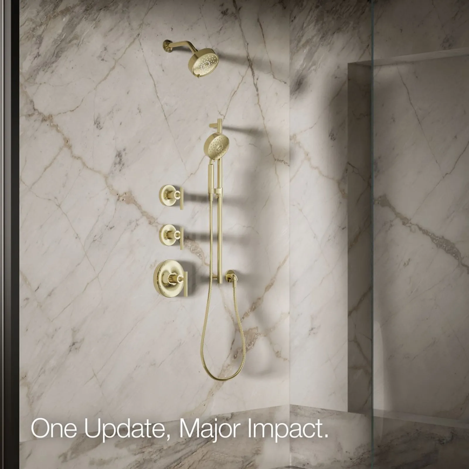 Three-function showerhead, 1.75 gpm^Kohler Outlet
