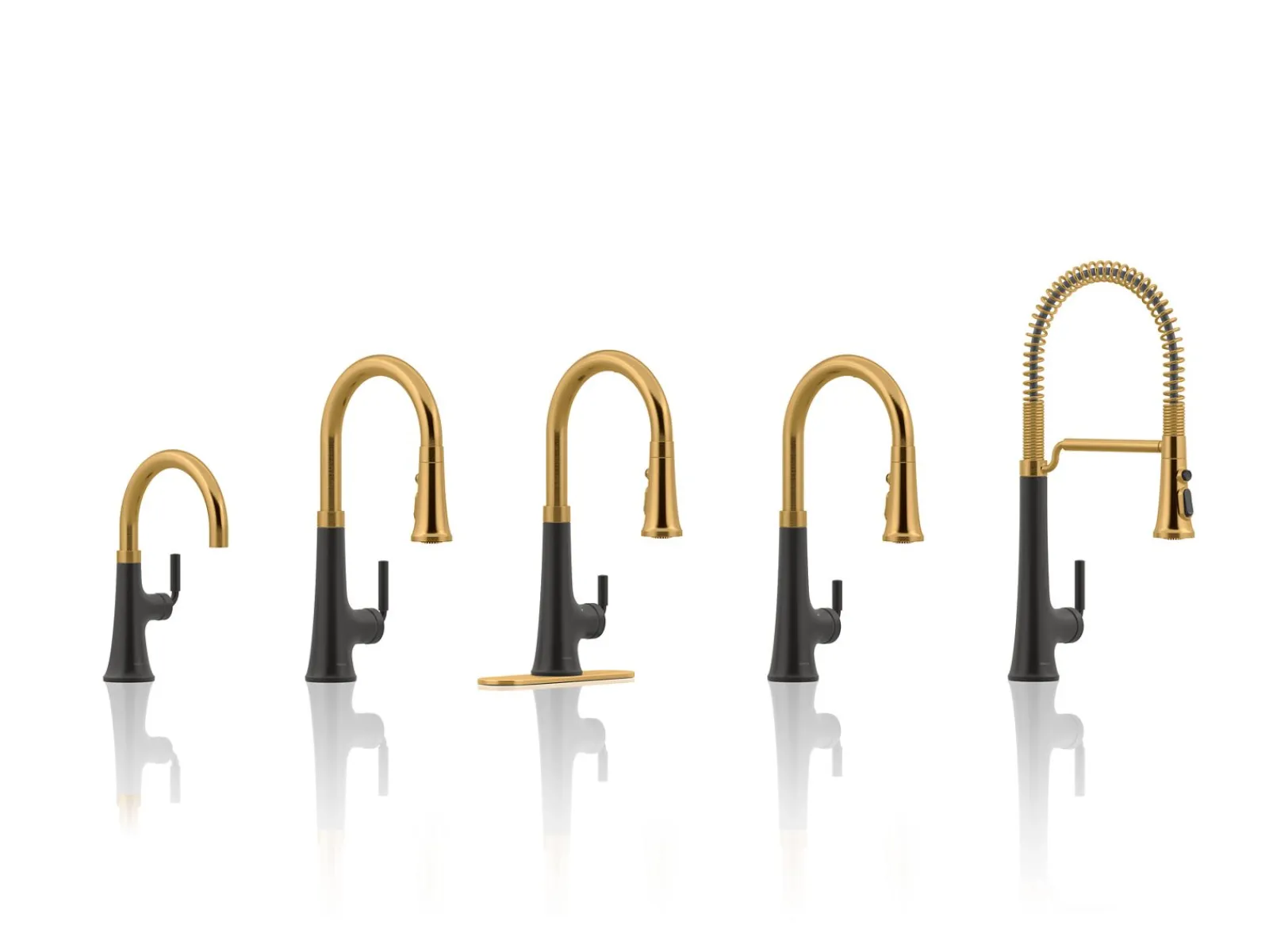 Three-hole kitchen faucet escutcheon^Kohler Hot