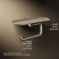 Toilet paper holder with tray^Kohler Discount