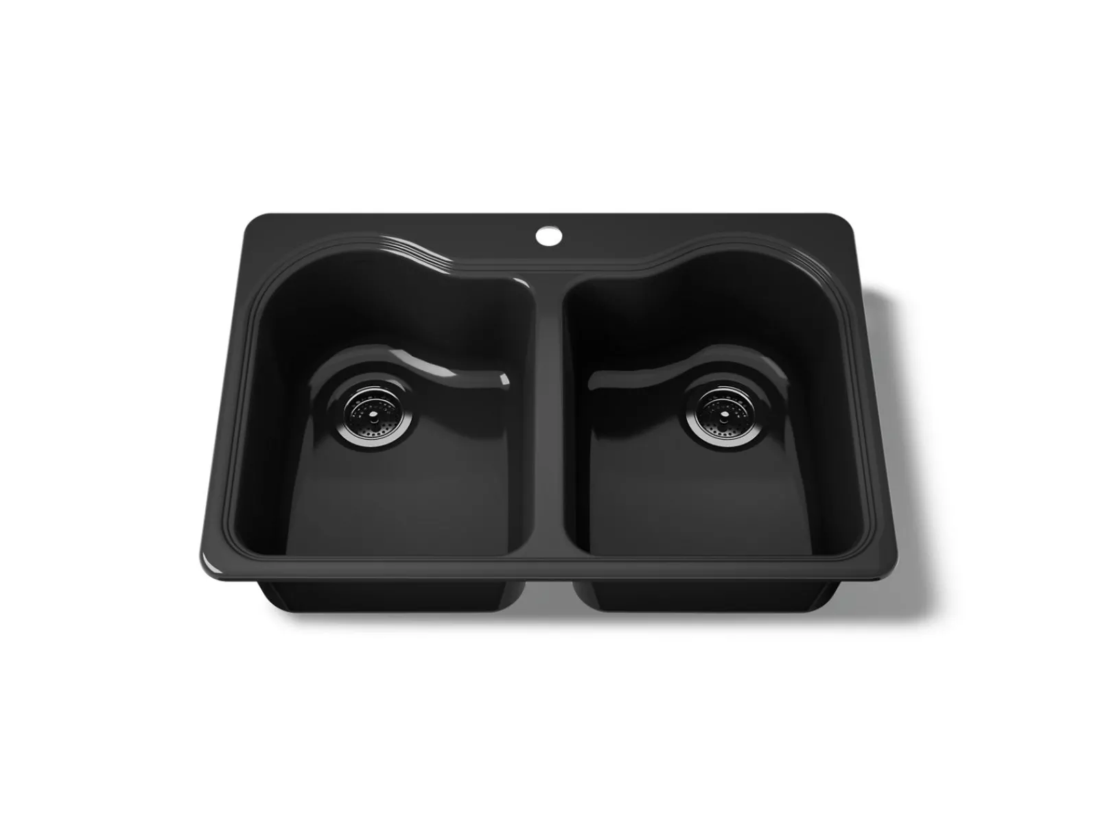 33" top-mount double-bowl kitchen sink^Kohler New