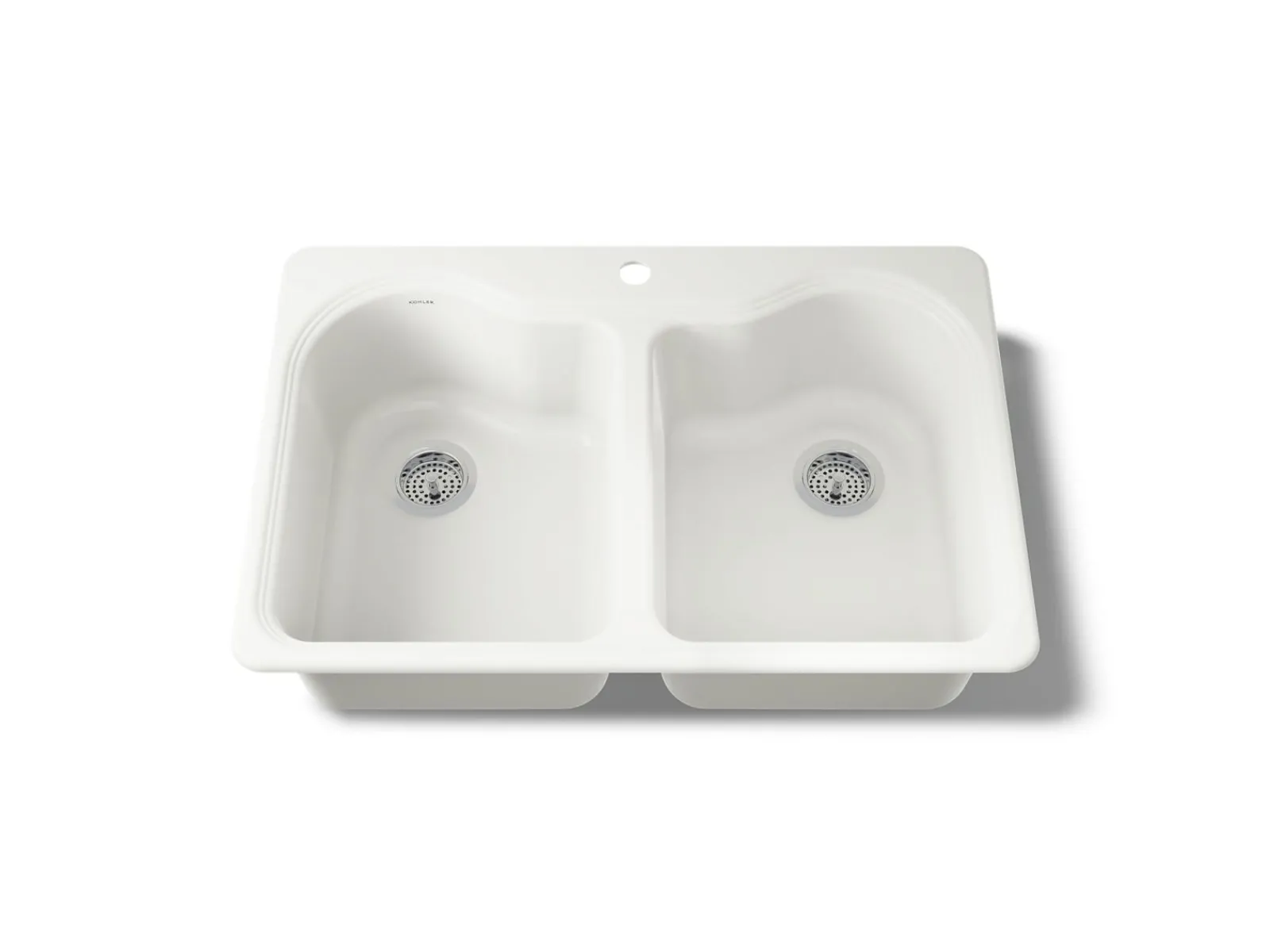 33" top-mount double-bowl kitchen sink^Kohler New