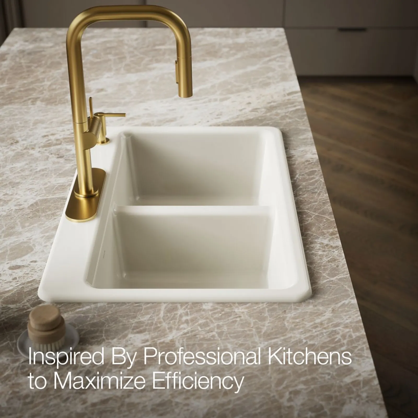 33" top-mount double-bowl kitchen sink^Kohler Clearance