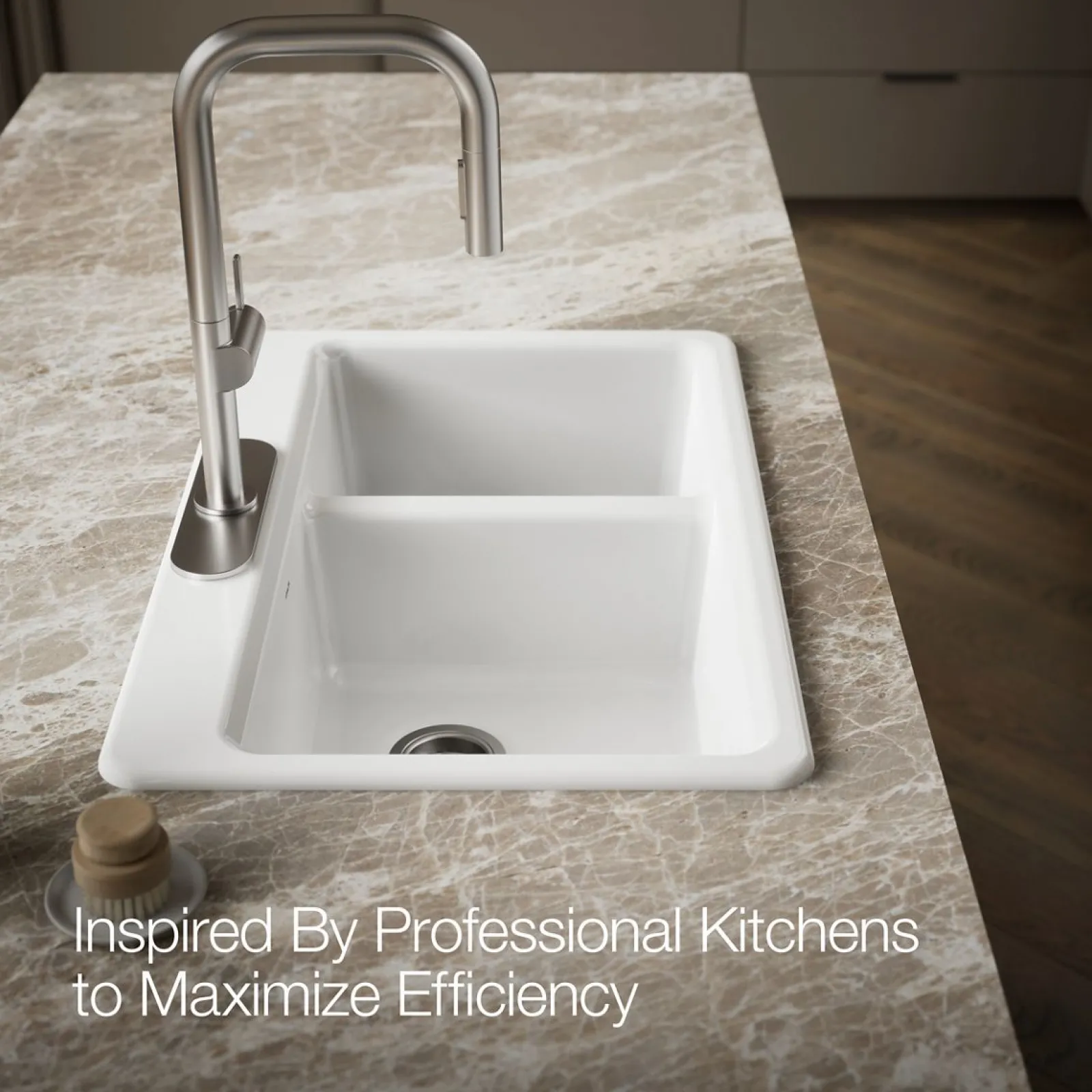 33" top-mount double-bowl kitchen sink^Kohler Outlet
