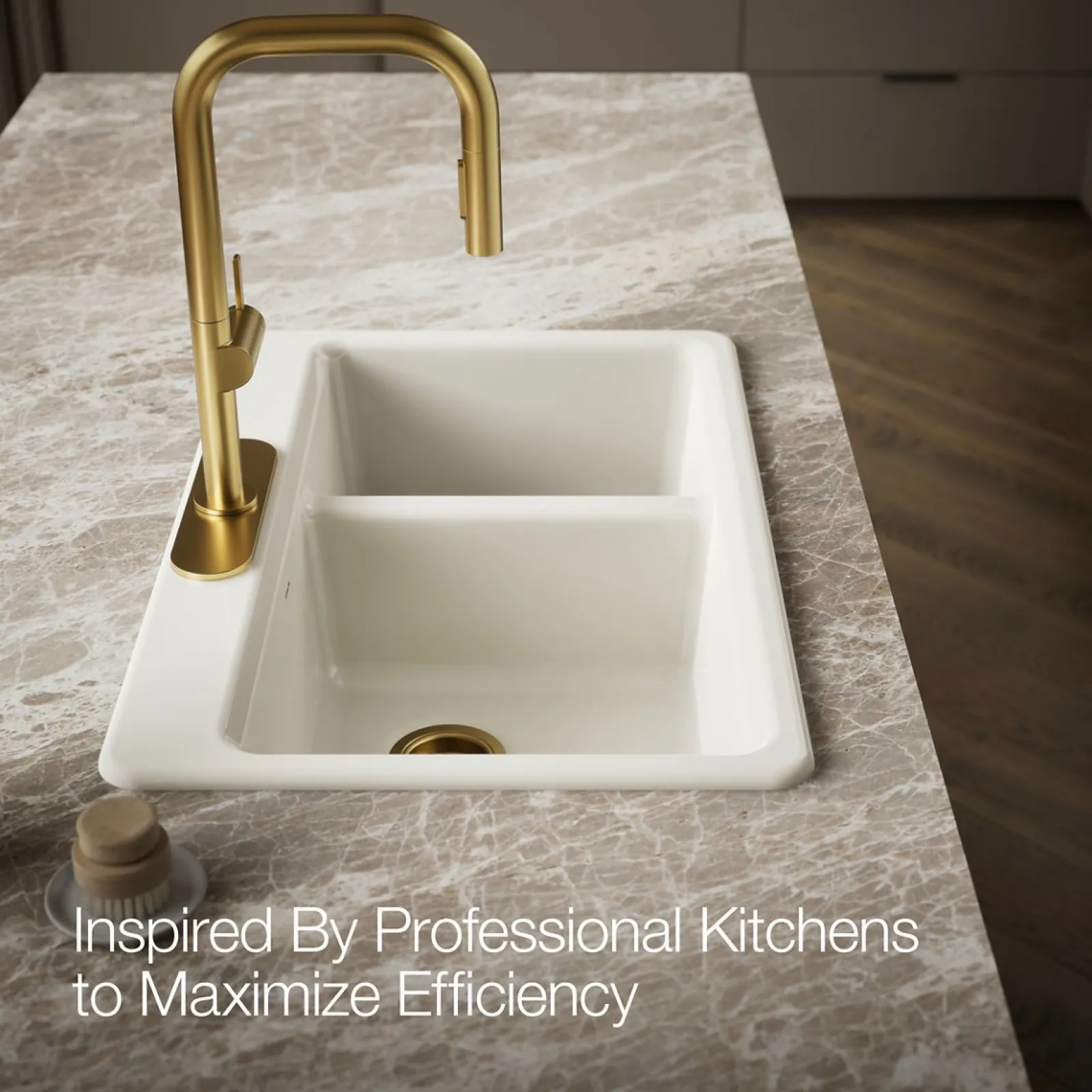 33" top-mount double-bowl kitchen sink^Kohler Outlet