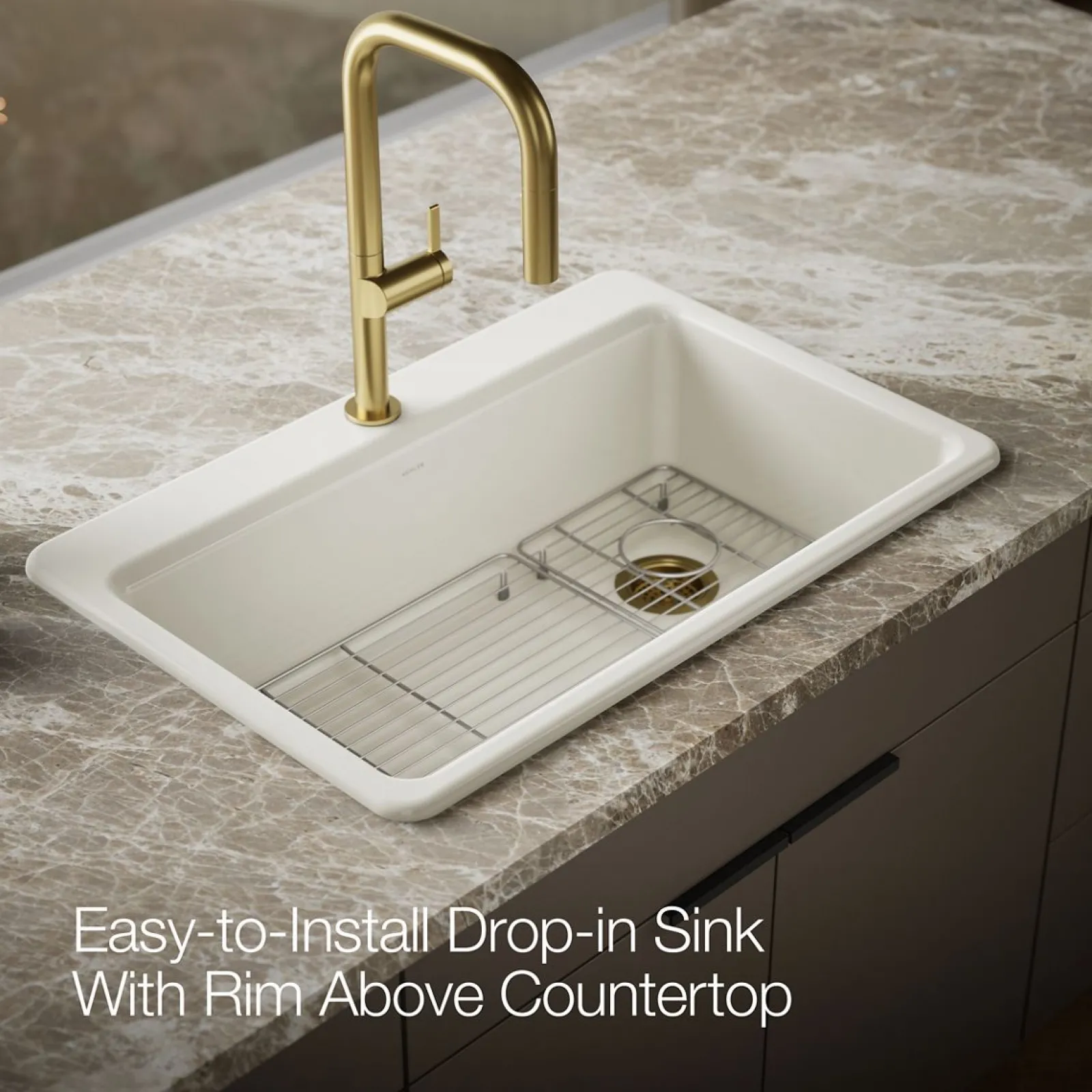 33" top-mount single-bowl kitchen sink^Kohler New