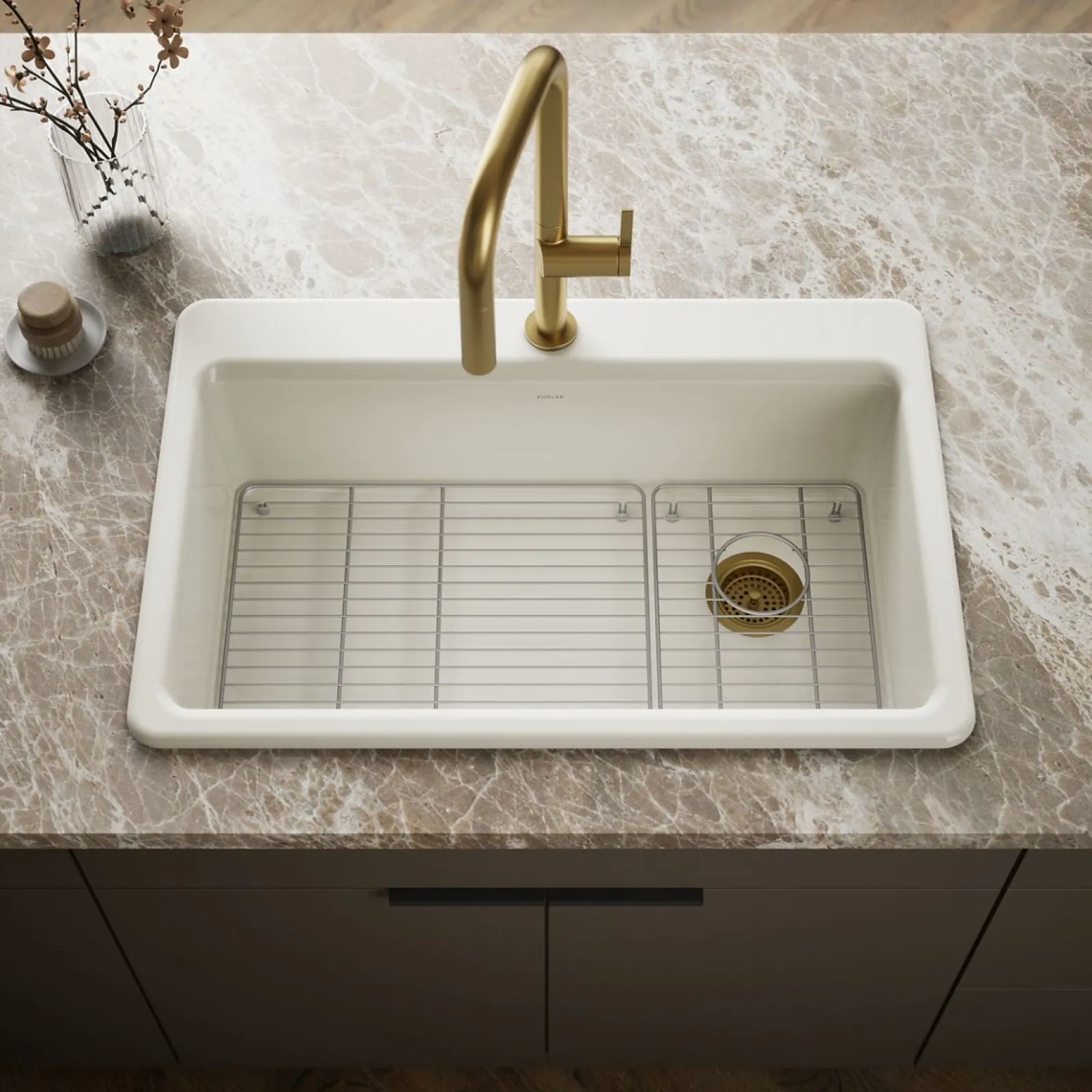 33" top-mount single-bowl kitchen sink^Kohler New