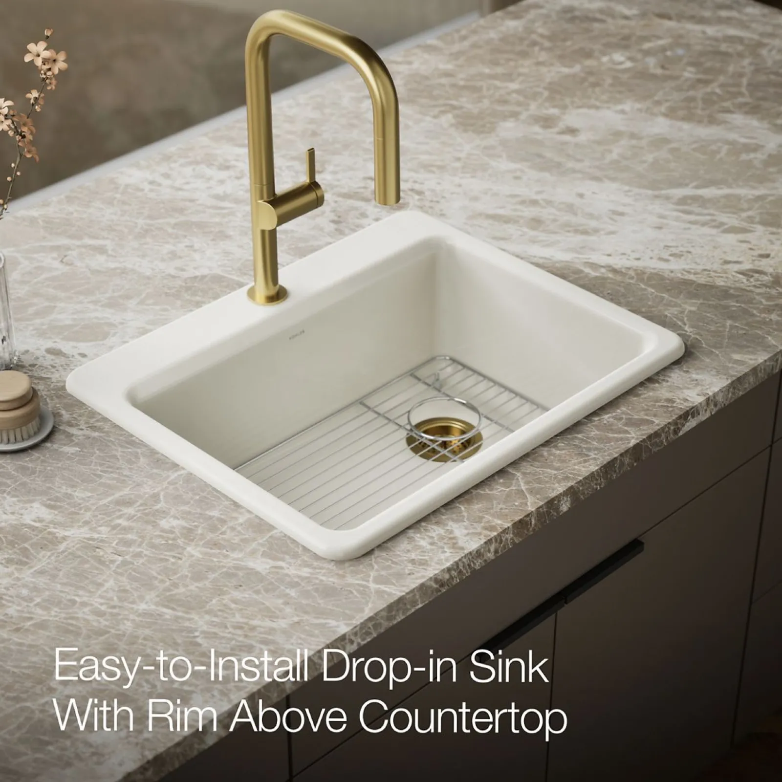 27" top-mount single-bowl kitchen sink^Kohler Outlet