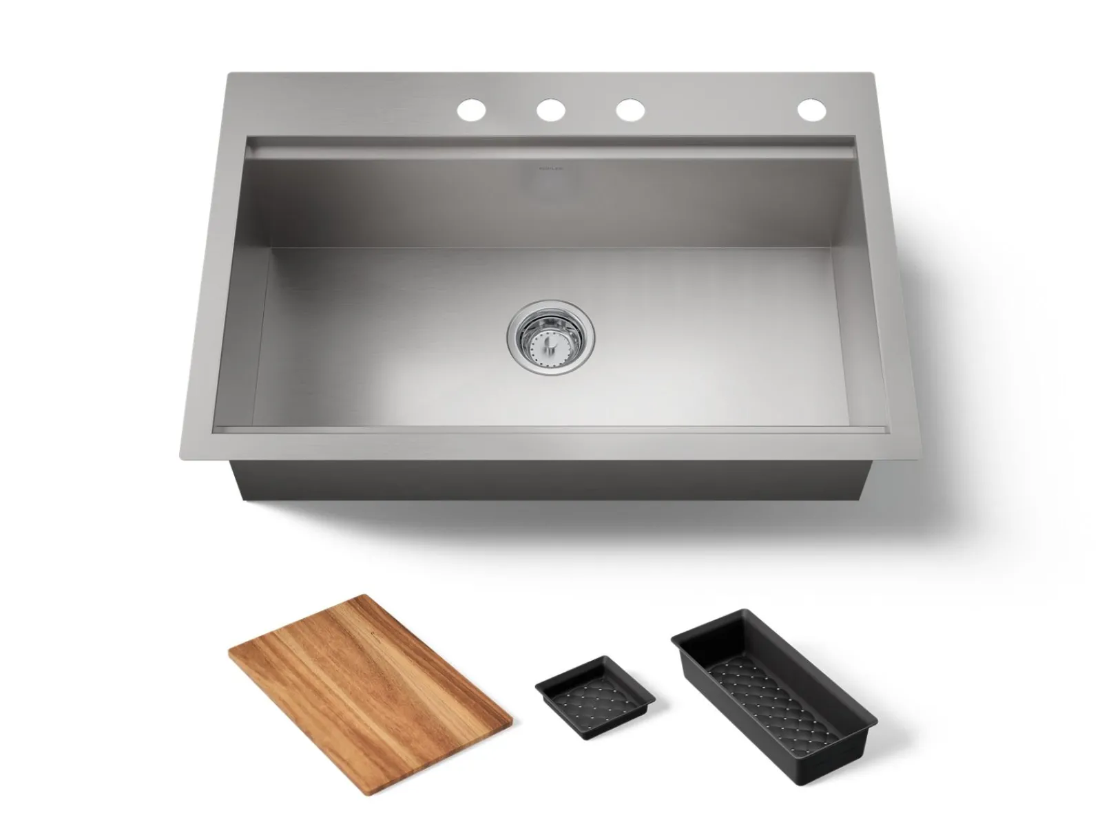 33" top-/undermount single-bowl kitchen sink^Kohler New