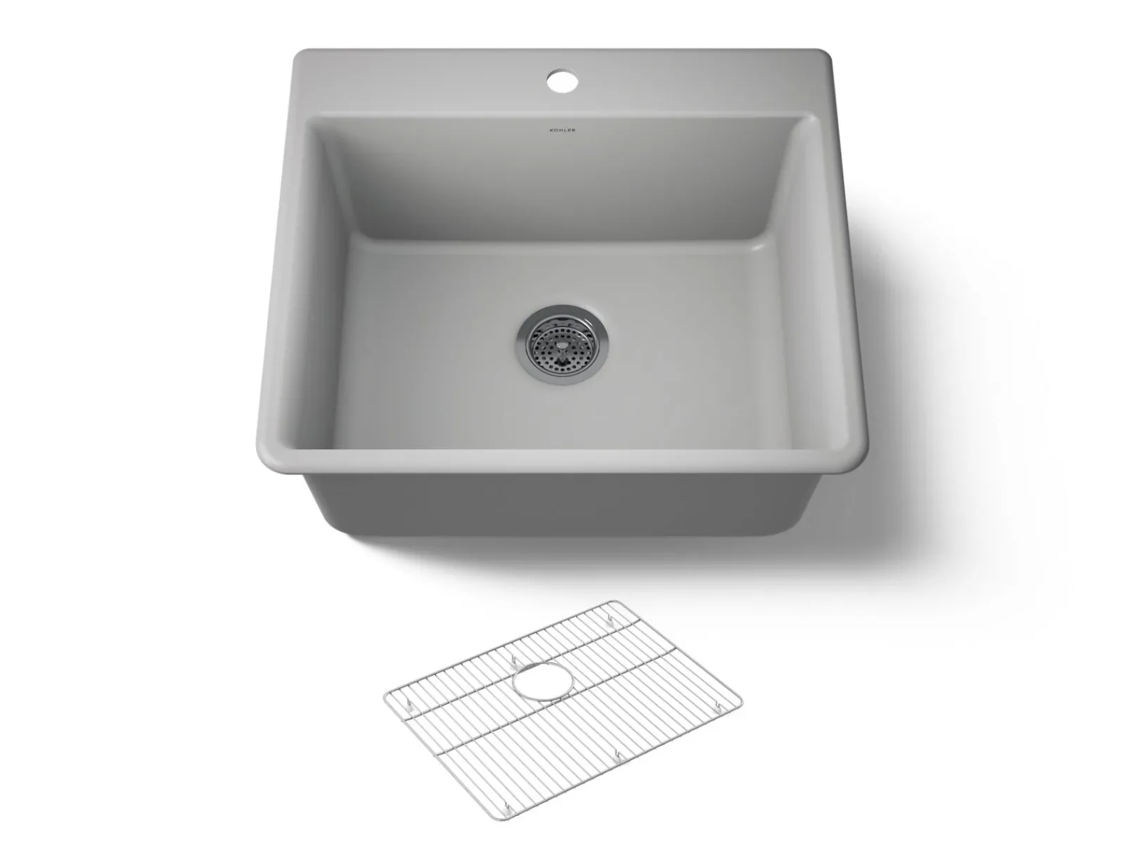 25" top-/undermount single-bowl kitchen sink^Kohler