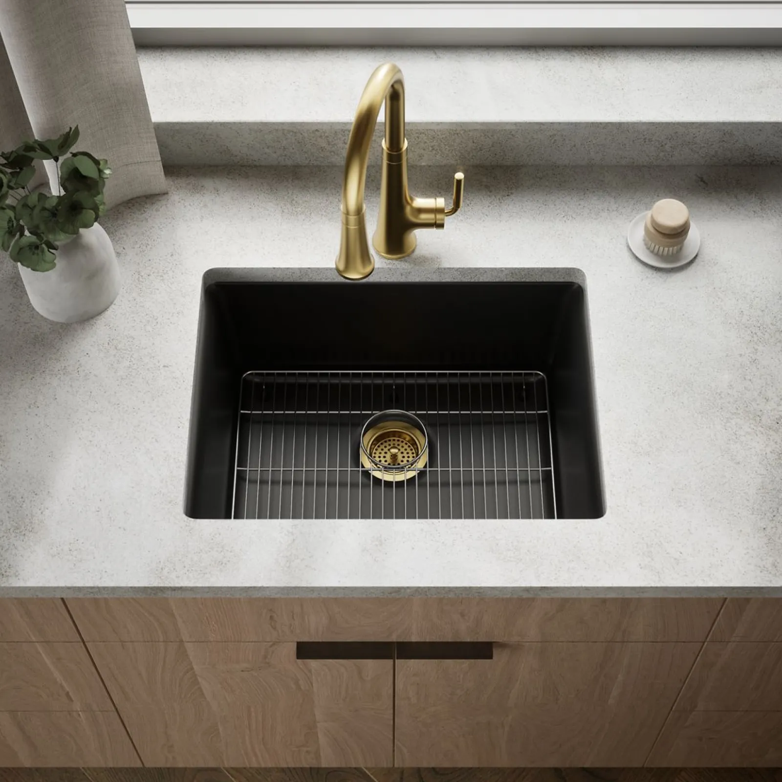 25" top-/undermount single-bowl kitchen sink^Kohler