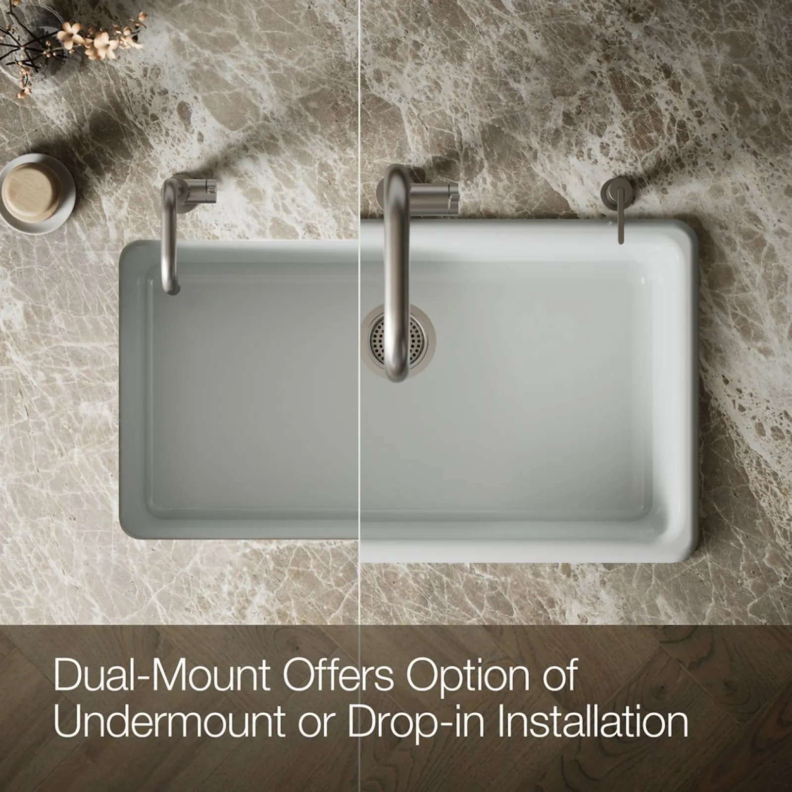 33" top-/undermount single-bowl kitchen sink^Kohler Best