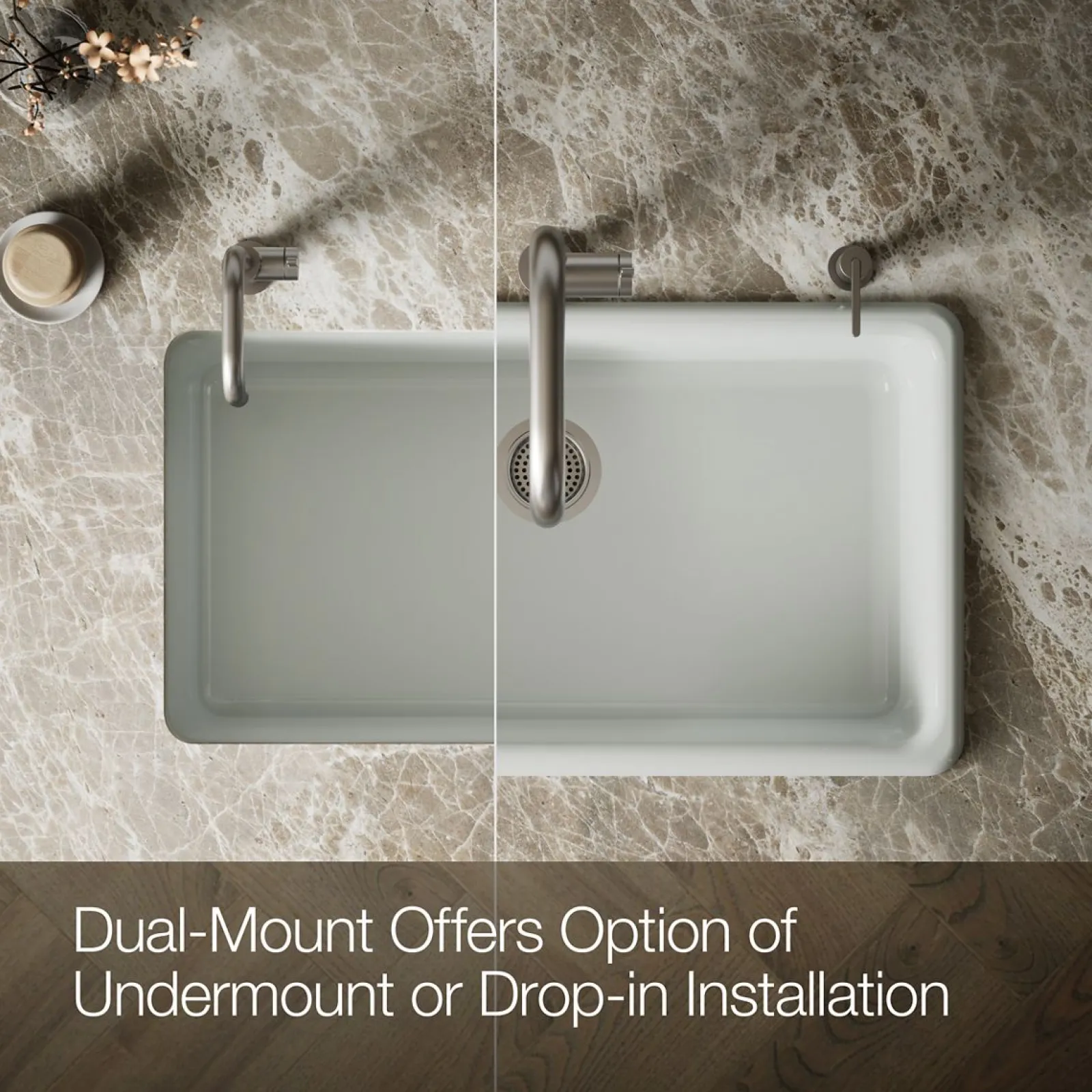 33" top-/undermount single-bowl kitchen sink^Kohler Best