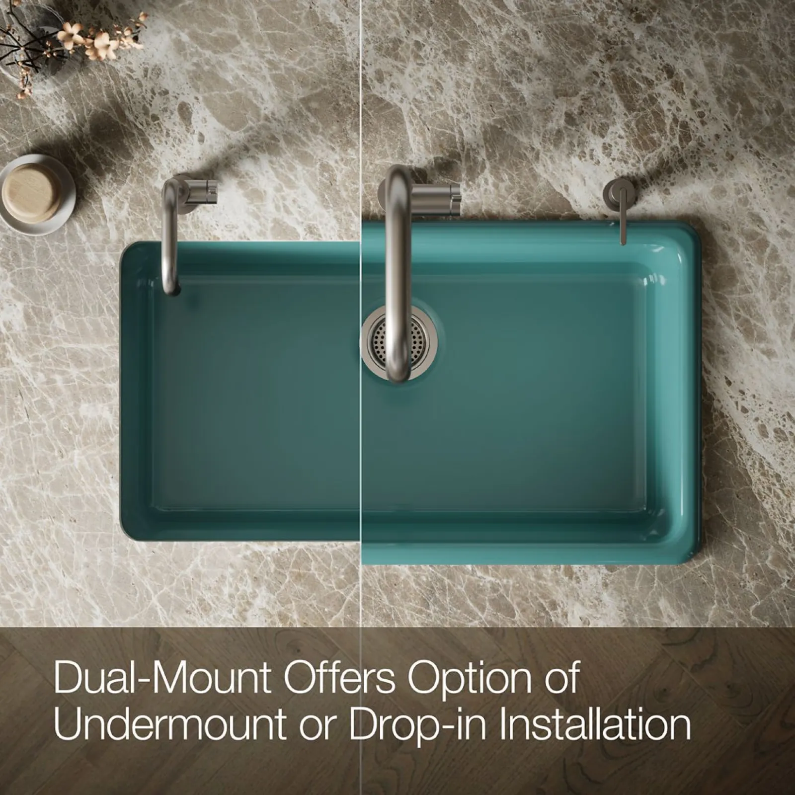 33" top-/undermount single-bowl kitchen sink^Kohler Best