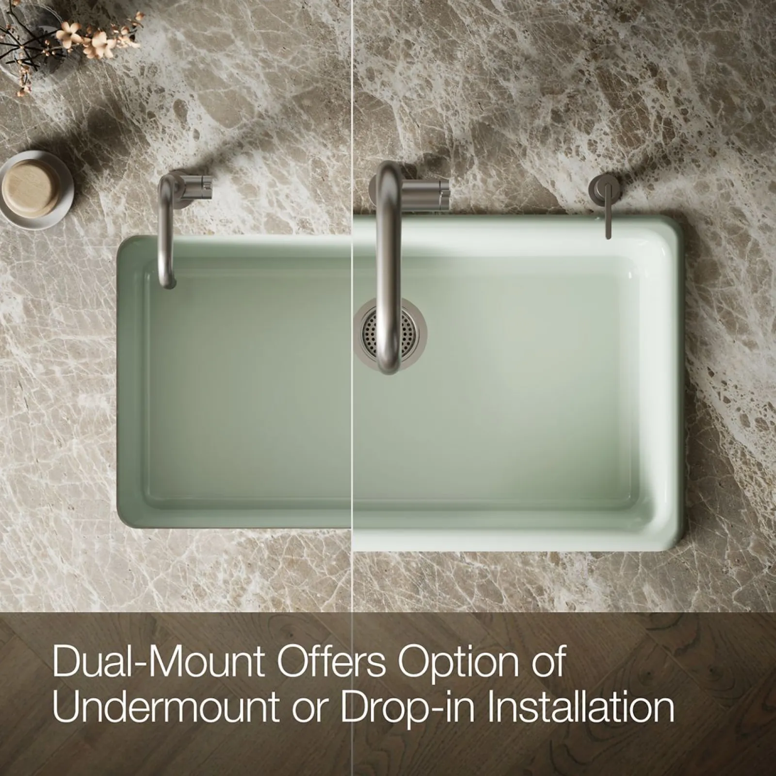 33" top-/undermount single-bowl kitchen sink^Kohler Best