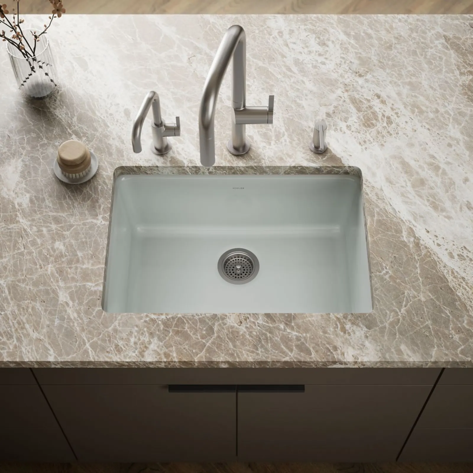 27" top-/undermount single-bowl kitchen sink^Kohler New