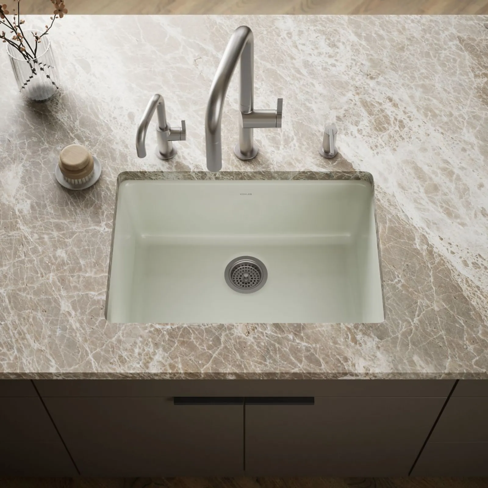 27" top-/undermount single-bowl kitchen sink^Kohler New