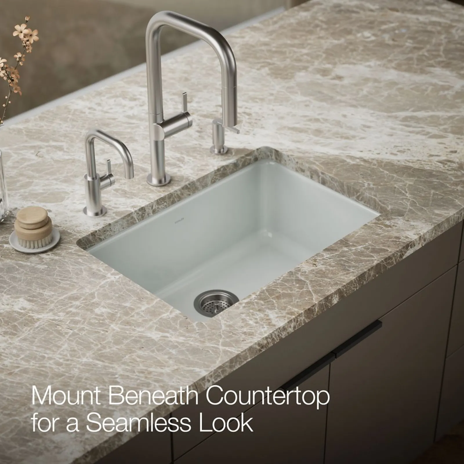 27" top-/undermount single-bowl kitchen sink^Kohler New