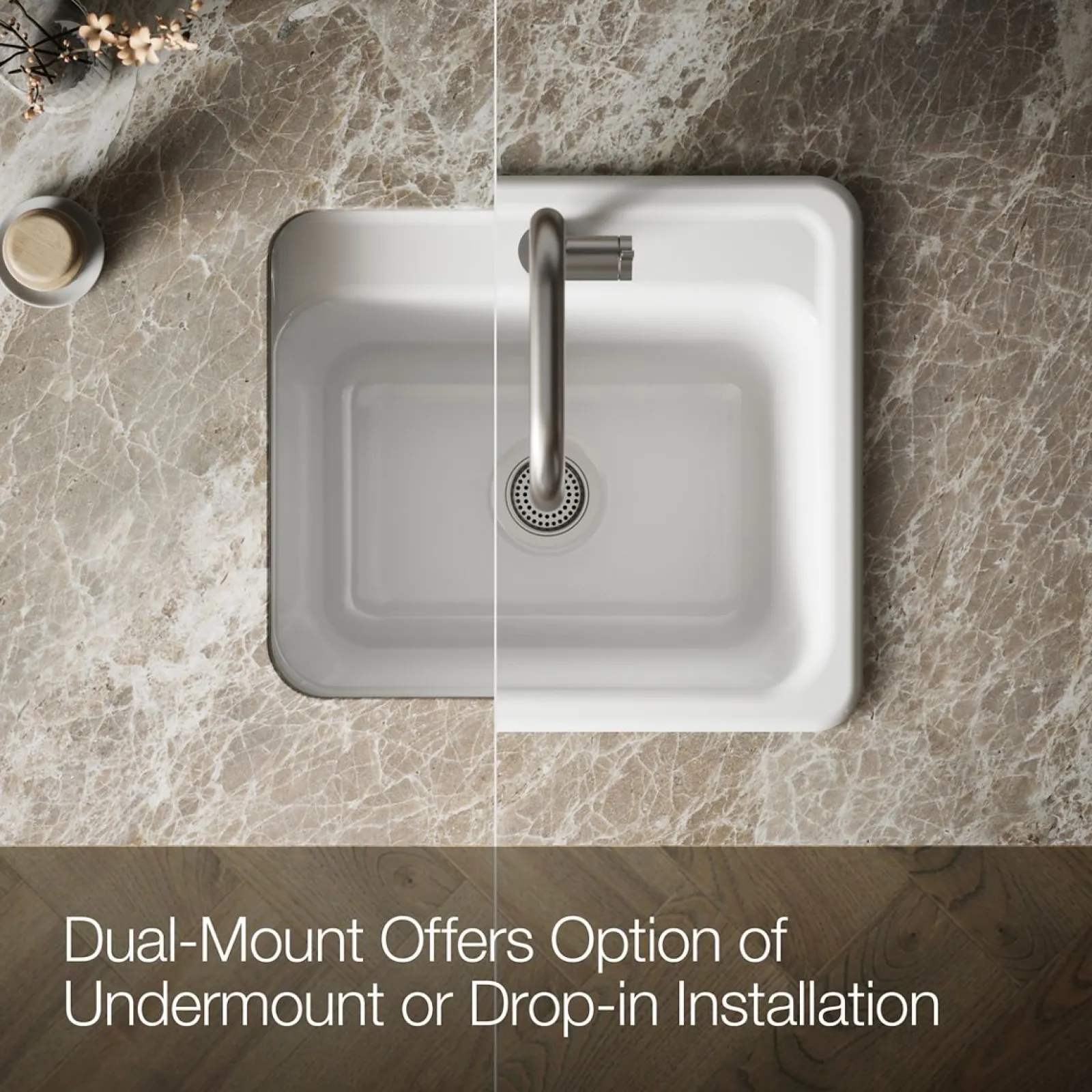 25" top-/undermount single-bowl utility sink^Kohler