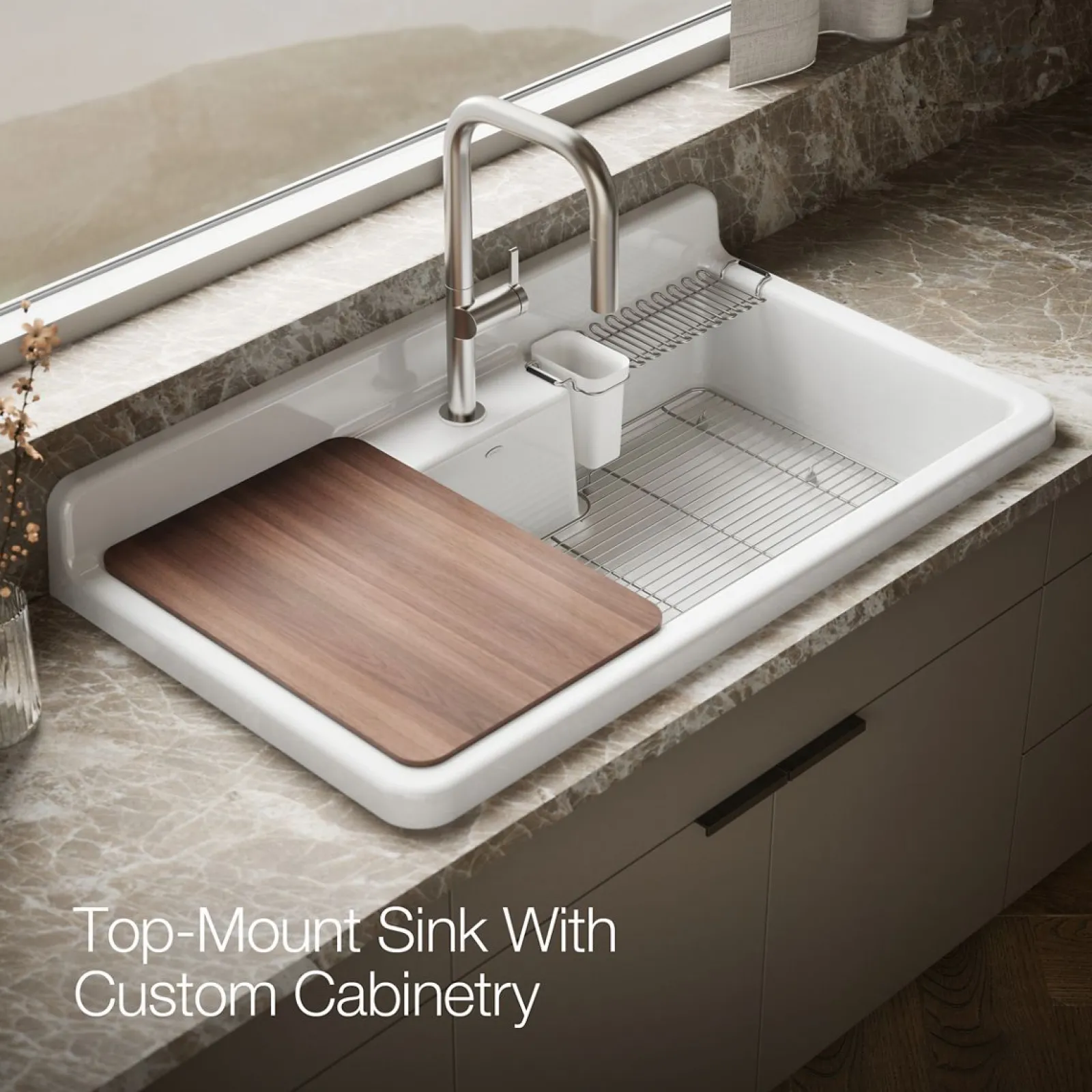 45" top-/wall-mount single-bowl workstation farmhouse kitchen sink^Kohler Online